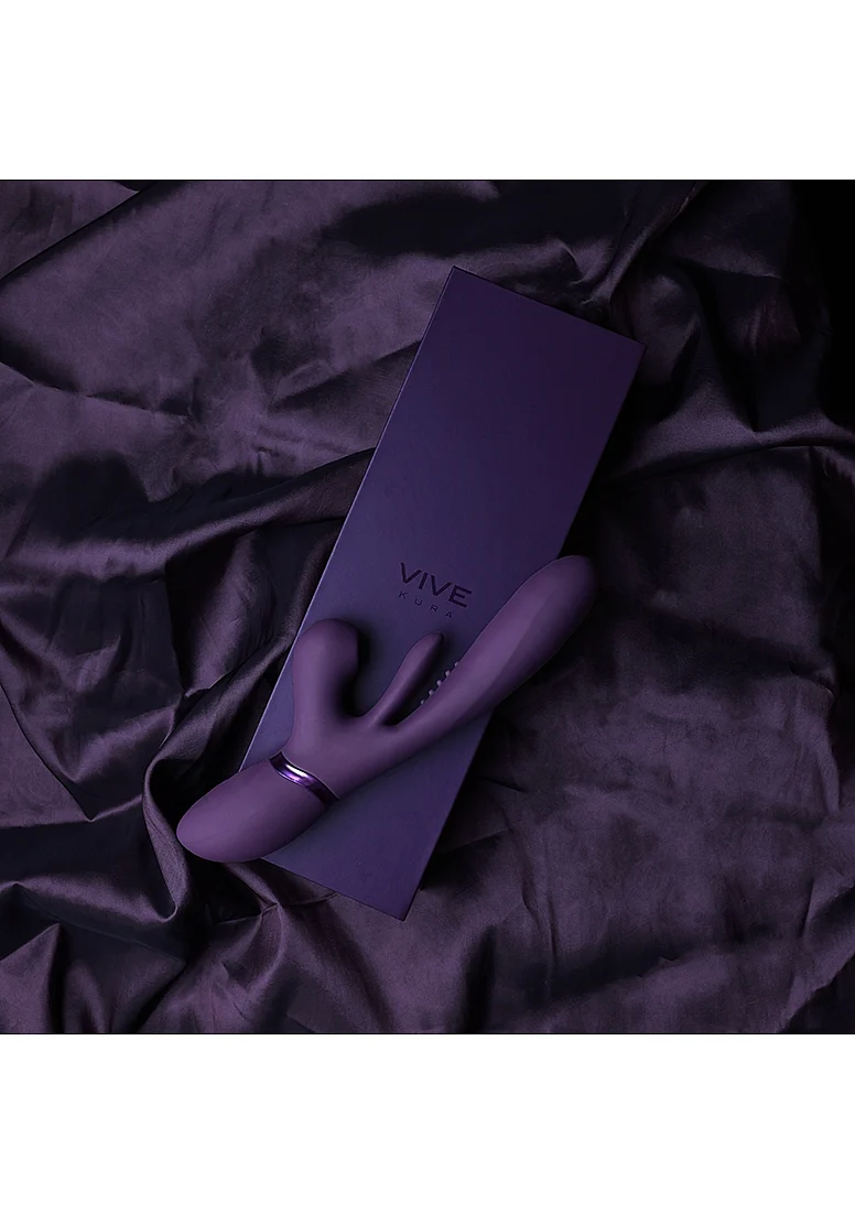 Vive Ena Thrusting G-Spot Flapper Air Wave Clit Stimulator - Purple - Image 9