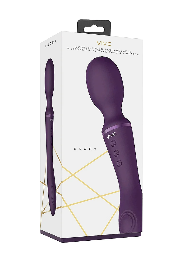 Vive Enora Double Ended Pulse Wave Wand - Purple