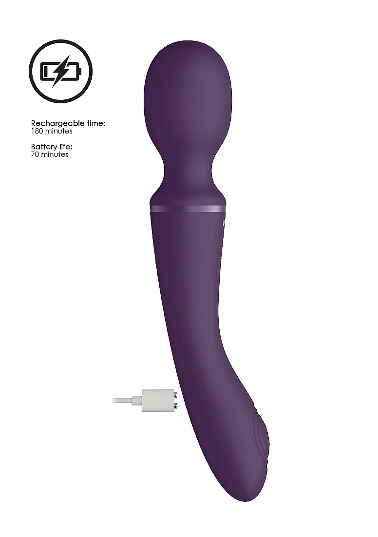 Vive Enora Double Ended Pulse Wave Wand - Purple - Image 8