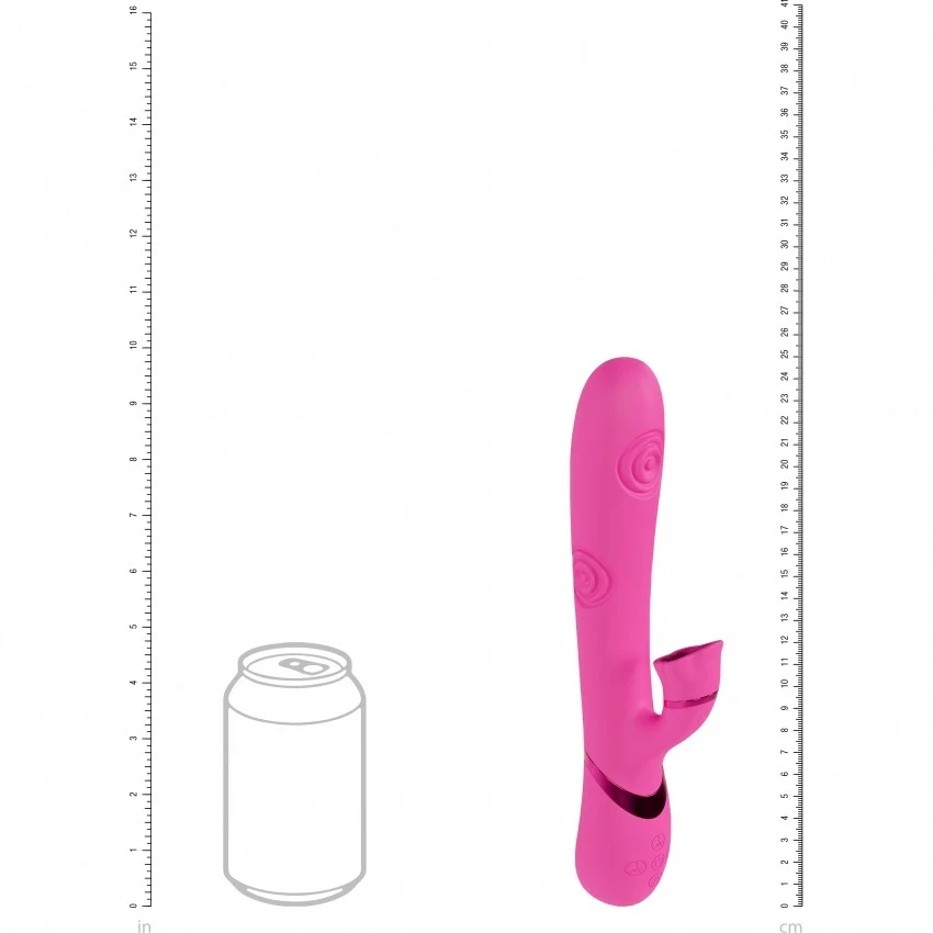 Vive Fiore Rechargeable Air Wave VIbrating and Tapping Rabbit Pink - Image 5