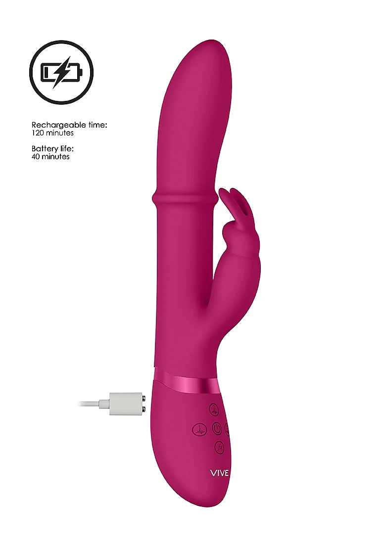 Vive Halo Rechargeable Rabbit Vibrator Pink - Image 11