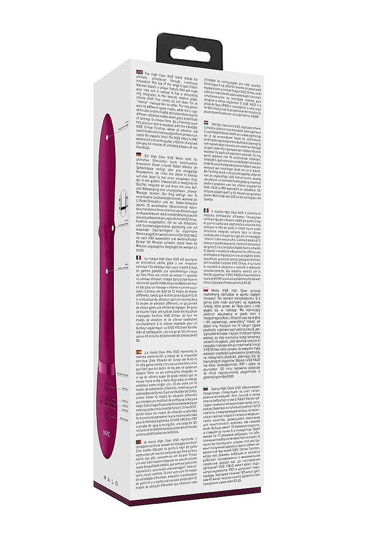 Vive Halo Rechargeable Rabbit Vibrator Pink - Image 15