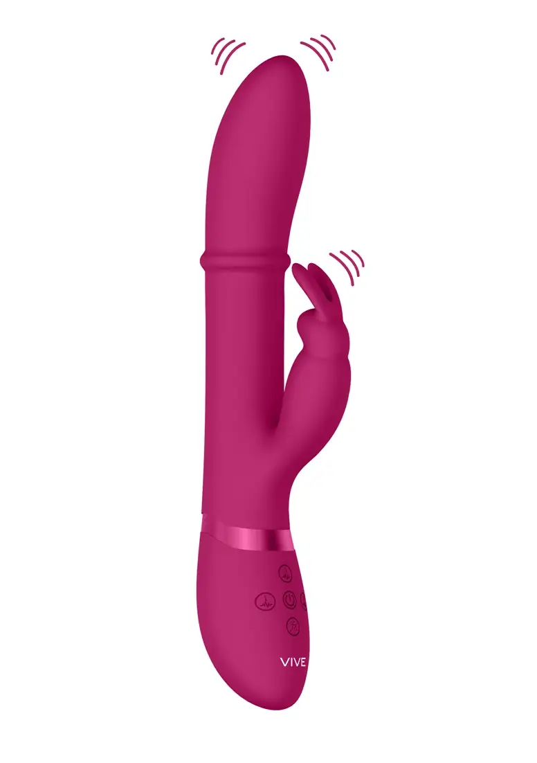 Vive Halo Rechargeable Rabbit Vibrator Pink - Image 5