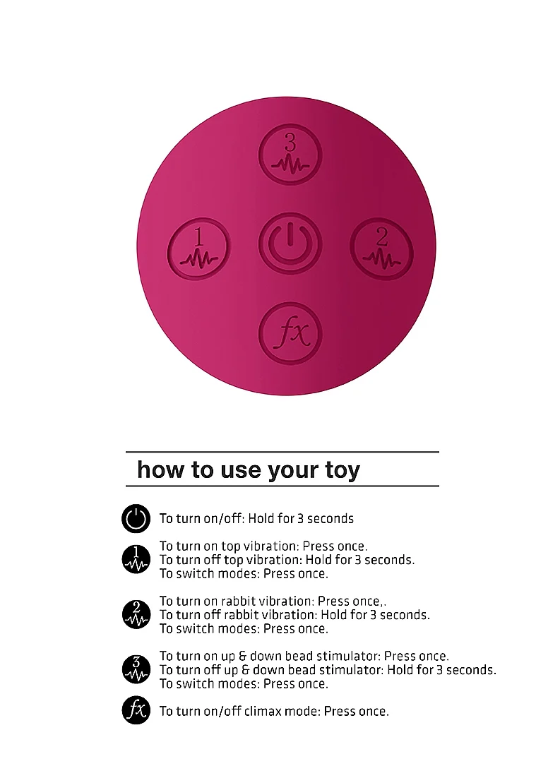 Vive Halo Rechargeable Rabbit Vibrator Pink - Image 8