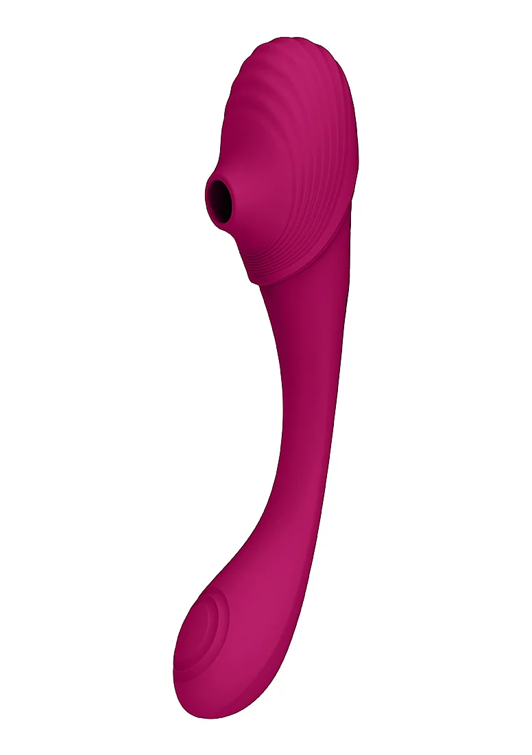 Vive Mirai Double-Ended Pulse Wave & Air Wave Bendable Vibrator - Pink - Image 2