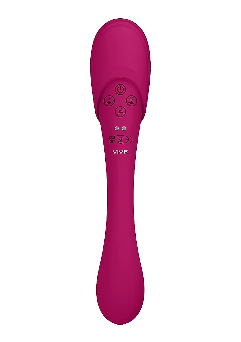 Vive Mirai Double-Ended Pulse Wave & Air Wave Bendable Vibrator - Pink - Image 6