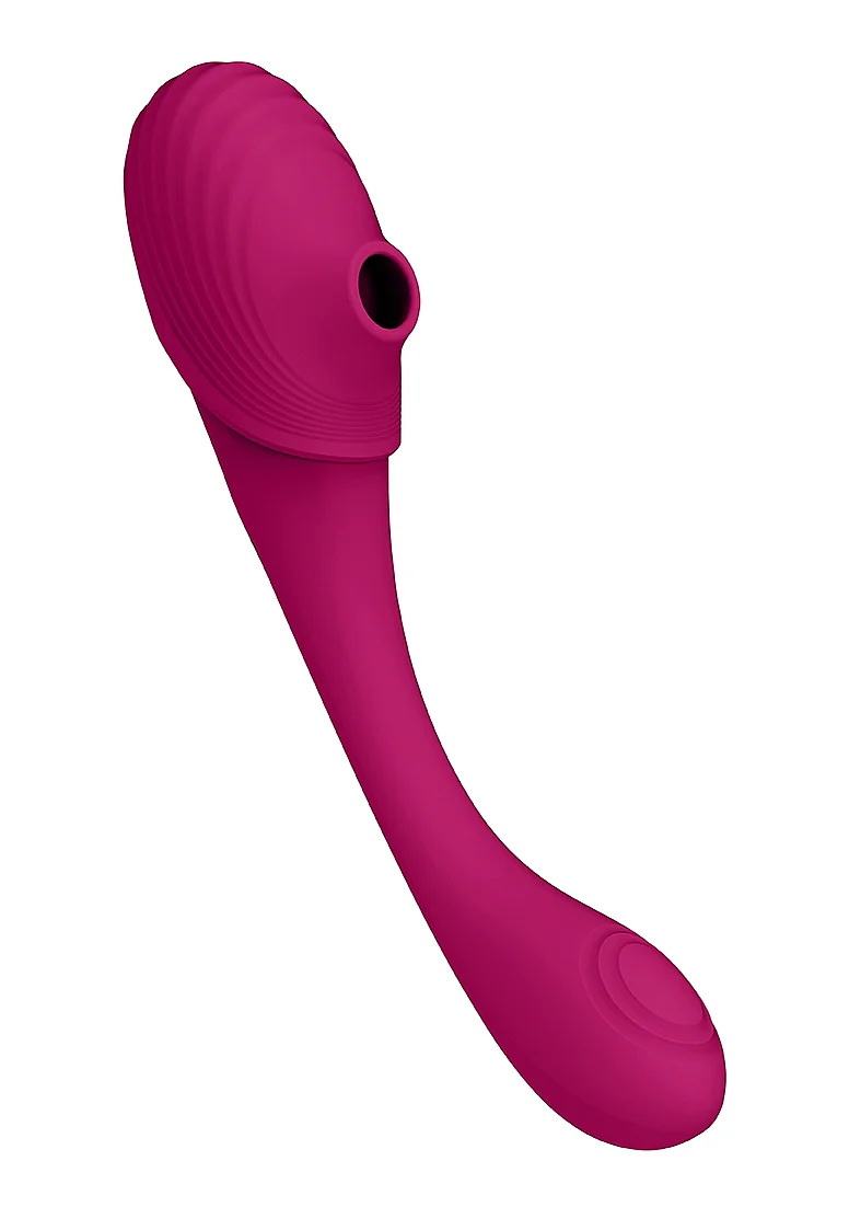 Vive Mirai Double-Ended Pulse Wave & Air Wave Bendable Vibrator - Pink - Image 8