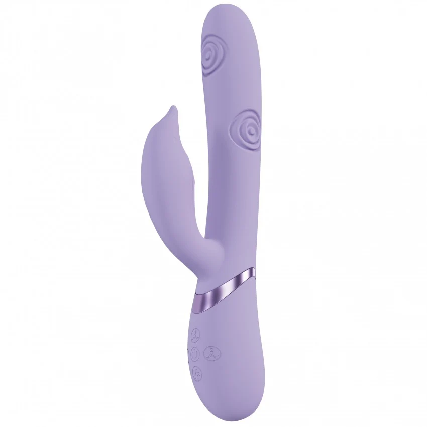 Vive Pallina Rechargeable VIbrating and Tapping Beads Rabbit Lavender - Image 2