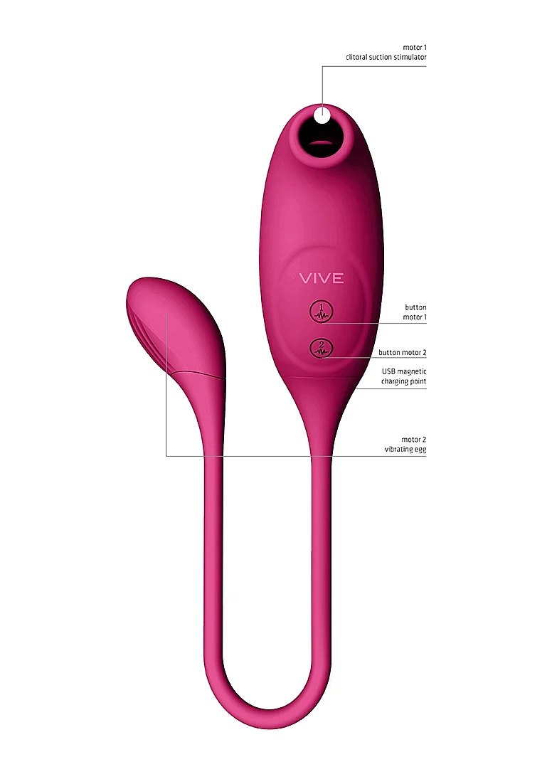 Vive Quino Airwave & Vibrating Egg - Pink - Image 2