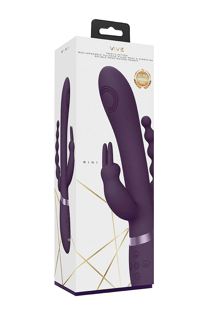 Vive Rini Pulse-Wave Triple Motor Rabbit - Purple