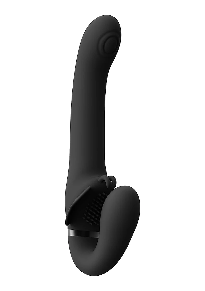 Vive Satu Rechargeable Pulse-Wave Strapless Strapon - Black - Image 7