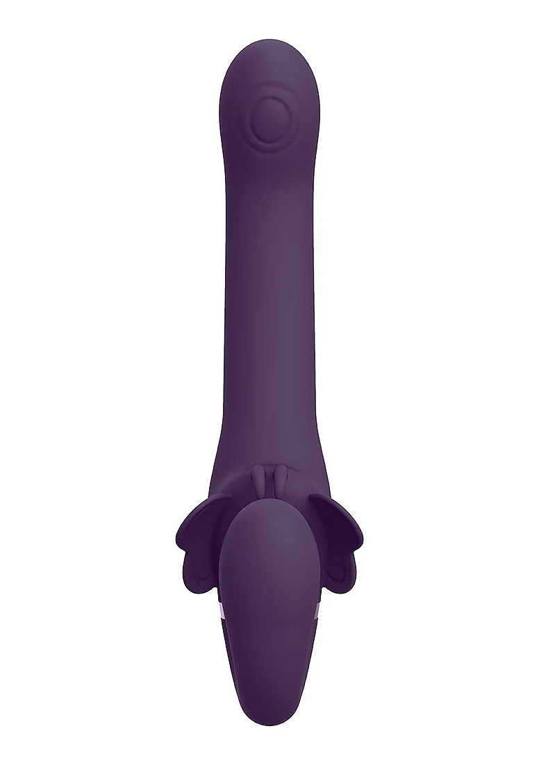 Vive Satu Rechargeable Pulse-Wave Strapless Strapon - Purple - Image 5
