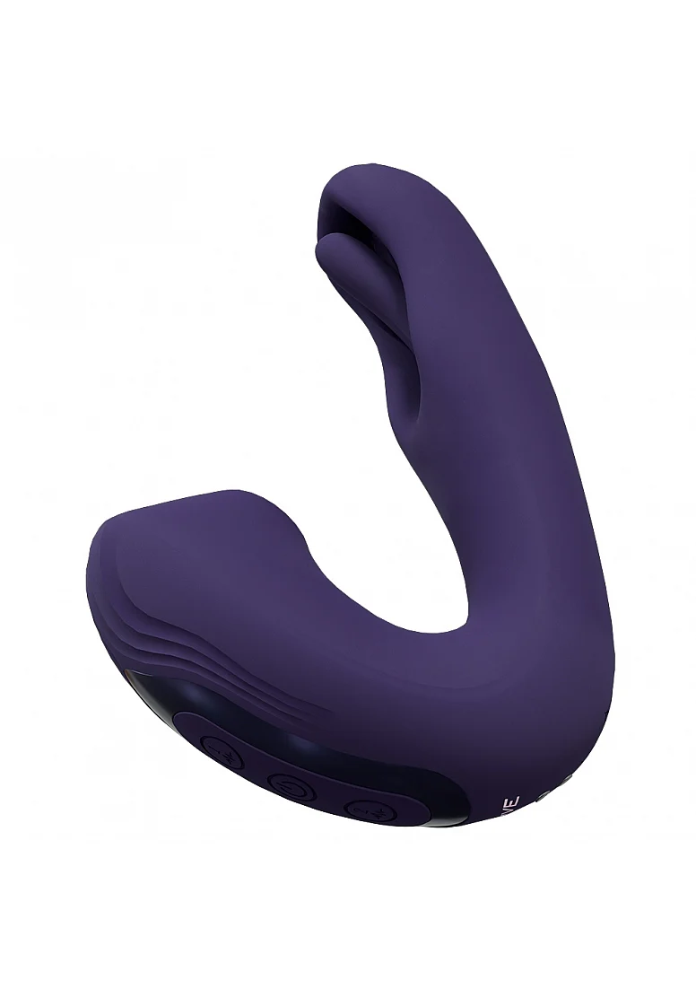 Vive Yuna Dual Motor Airwave Vibrator with G-Spot Flapping Stimulator - Purple - Image 6