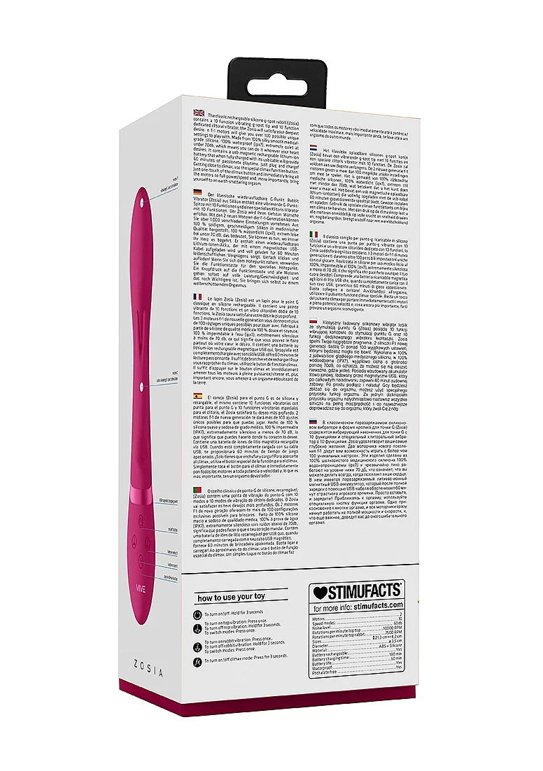 Vive Zosia Classic G-Spot Rabbit Vibrator - Pink - Image 14
