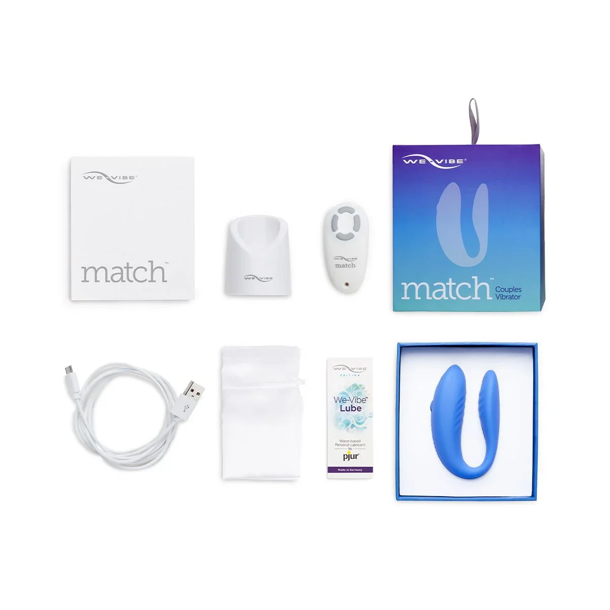 We Vibe Match Couples Vibrator Blue - Image 5