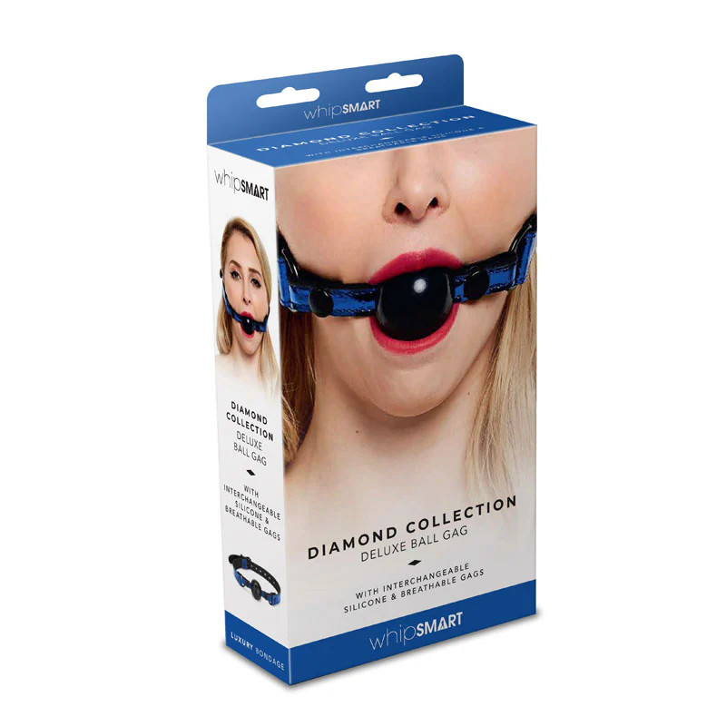 Whipsmart Deluxe Ball Gag Blue - Image 2