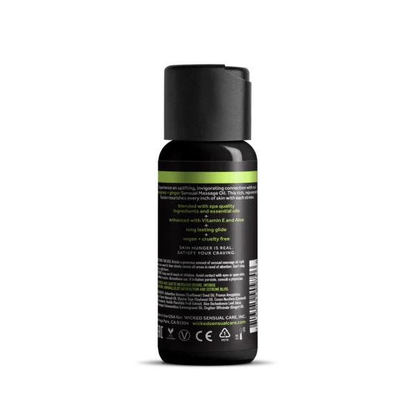 Wicked Lemongrass + Ginger Massage Oil 120ml - Image 2