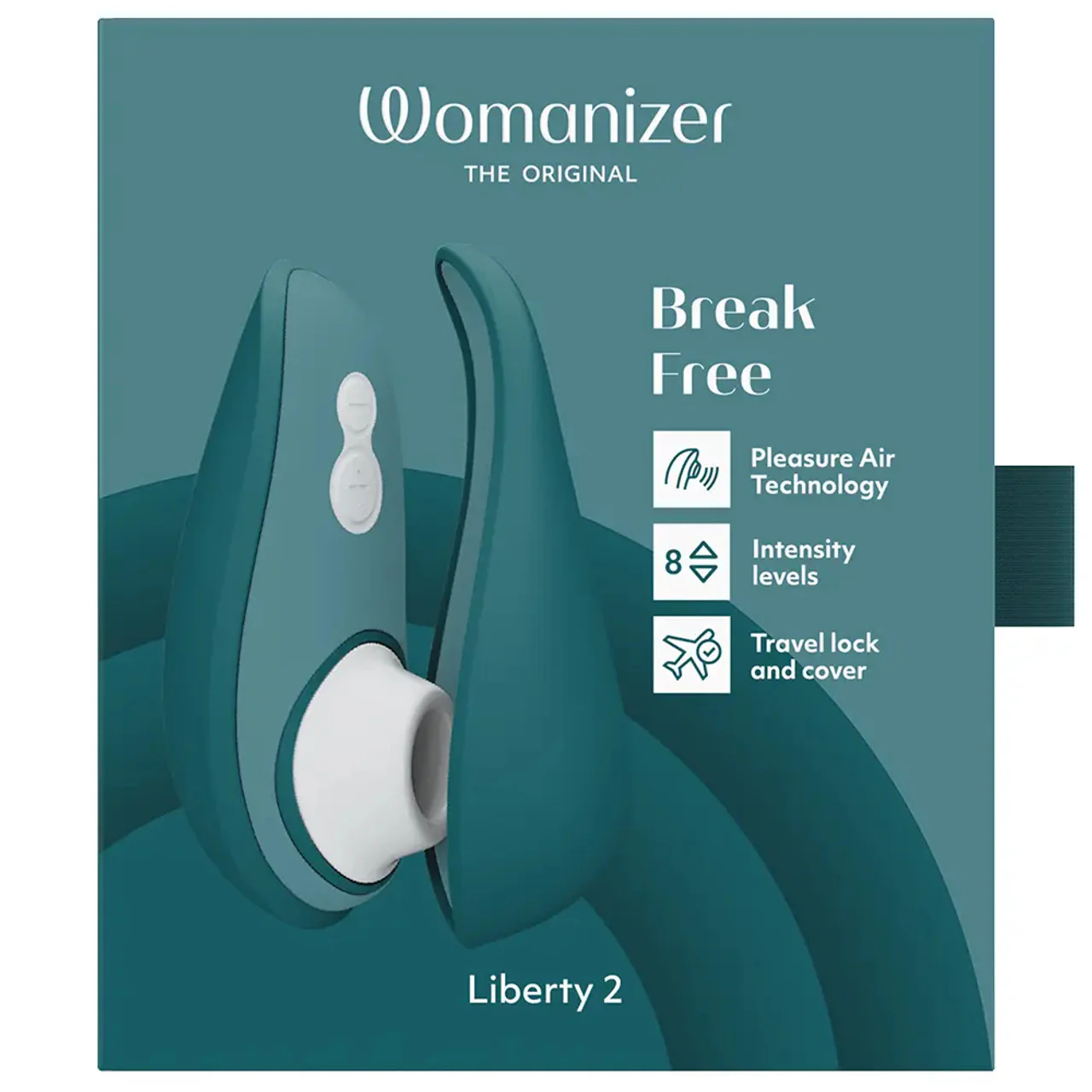 Womanizer Liberty 2 Travel Clitoral Suction Stimulator Dark Petrol - Image 2