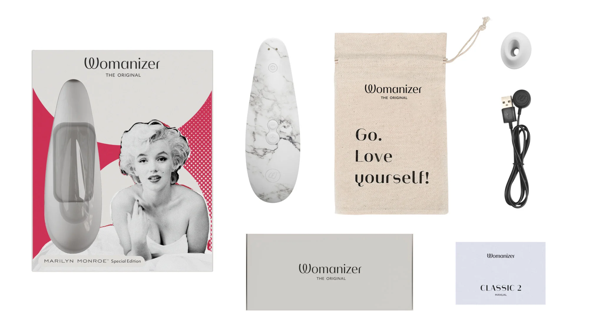 Womanizer Marilyn Monroe Special Edition White Marble - Image 2